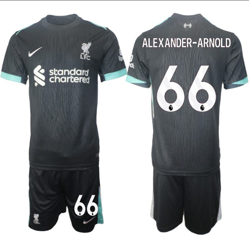 Men 2024-2025 Club Liverpool away Black #66 Soccer Jersey